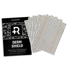 Recovery Derm Shield Tattoo Aftercare Bandage - Transparent, Waterproof Adhesive