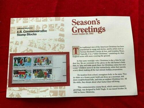 #2027-30  Season's Greetings plate block of 4 MNH - Picture 1 of 1