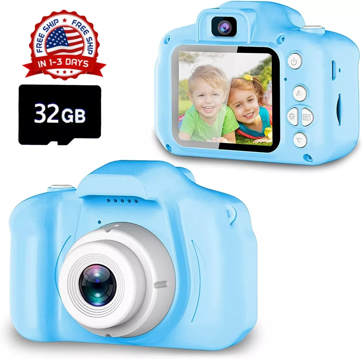 Camara Para Niños Ninos Digital Niño Niña 3 4 5 6 7 Años Tarjeta 1080P  Regalo