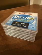 Maxell Mini DVD-RW Camcorder Discs 30 Min / 1.4GB Rewritable Media 7 PACK NEW