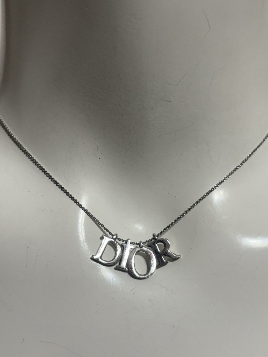 Vtg Christian Dior by John Galliano Silver Logo Letter Charm