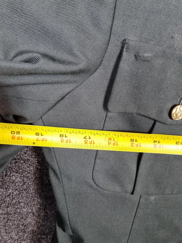 Vintage DSCP Coat Mens 38S Wool Polyester Dress Uniform Military Jacket 90s - Image 3 of 4