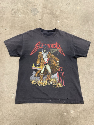 Vintage 90s Metallica Pushead So I Dub Thee Unforgiven Tour Shirt Rock Band L