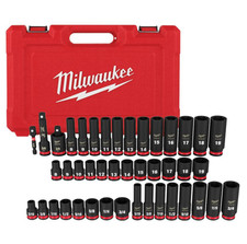 Sale Milwaukee 38inch Drive Impact Socket Set 6 Point 43pc 49-66-7009