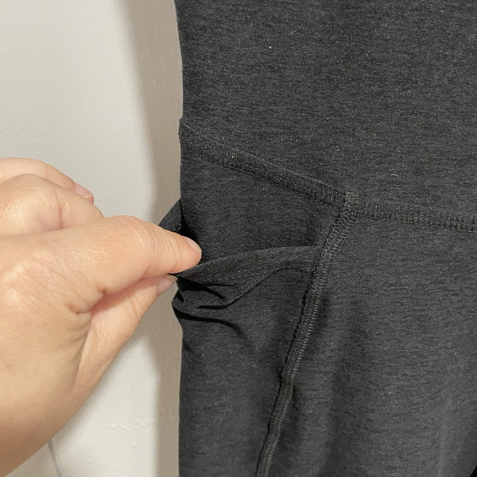 Beyond Yoga Maternity Love the Bump Capri Leggings Large Gray Space Dye Stretch - Image 3 of 4