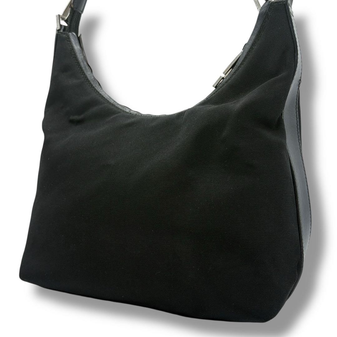 Gucci Black Leather One Shoulder Crossbody Bag Pre-Owned