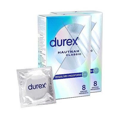 Durex Hautnah Classic ultra dünne Kondome Easy-On-Form befeuchtet 2 x 8 Stück