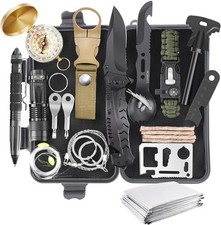 Survival Kit 28 in 1, Survival Gear Tool Emergency Tactical Equipment Supplies