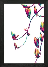 Flower Pop Art Framed Wall Art Poster Canvas Print Picture