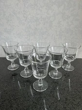 Set of 6 Fostoria Century Clear Glass Iced Tea / Juice Goblets / Glasses 5 7/8"