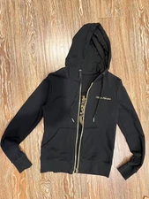 Moose Knuckles Black Sweater Jacket For Women , Sz S, Truly Very Good Condition