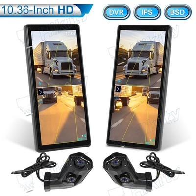 10.36'' Monitor R & L Side Electronic Rear View Mirror Camera Smart Screen Player