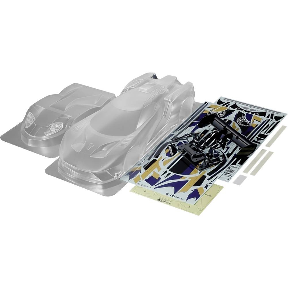 Carrosserie transparente Ford GT Tamiya 1:10 en polycarbonate aérodynamique