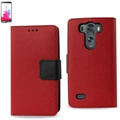 Cuero 3 en 1 Reiko FC22-LGG3MINIRD LG G3 Mini G3 S G3 Vigor Foto 3 de 4