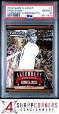 2014 PANINI CLASSICS LEGENDARY LUMBERJACKS #2 ERNIE BANKS HOF POP 2 PSA 10