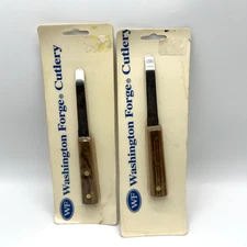 Vintage Washington Forge Grapefruit Knife Lot Wood Handle Stainless Steel Japan