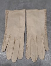 VINTAGE BUTTER COLOR GLOVES. SMALL. MADOVA FIRENZE