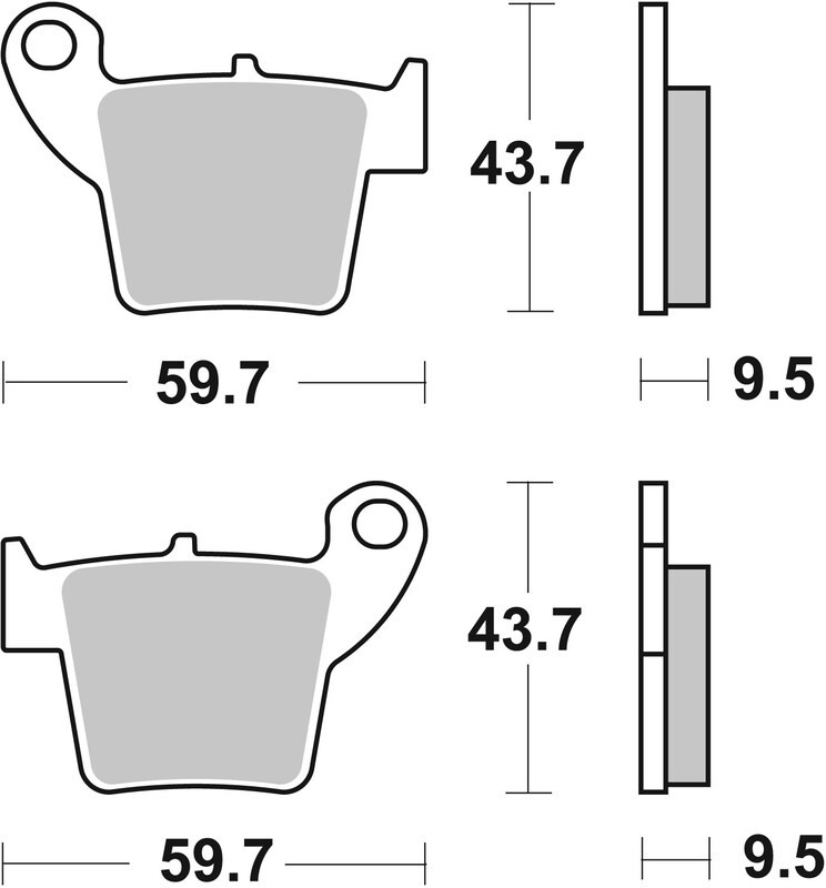Plaquettes de frein Brembo moto cross 07HO48SD métal fritté tout-terrain