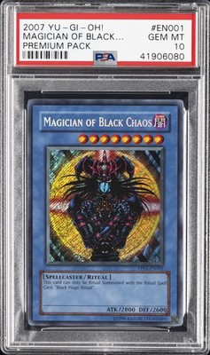 2007 YU-GI-OH! PREM PACK #EN001 MAGICIAN OF BLACK CHAOS PSA 10 | eBay