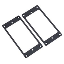 2 Black Iron Humbucker Pickup Mounting Ring Frame Bridge Neck Flat Parts