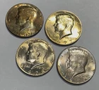 1970's Kennedy Half Dollars Lot (4) Original Aged