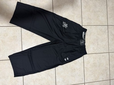 ADIDAS ORIGINALS X WILLY CHAVARRIA PINSTRIPE TRACK PANTS - BLACK