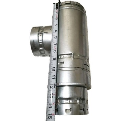 5ET-4 Type B Gas Vent 4EIX5 Reducing Tee W/ Increaser 4'' to 5'' Galvanized Steel
