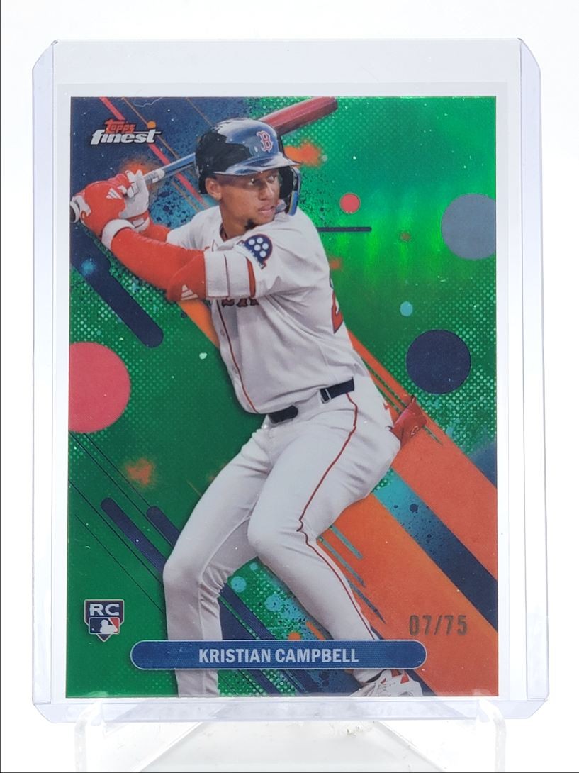 KRISTIAN CAMPBELL 2025 TOPPS FINEST COMMON ROOKIE GREEN RC /75 Q1610