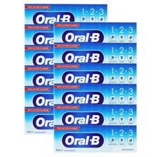 Pack of 12 Oral-B 123 Whitening Toothpaste 75ml 15.56 per litre