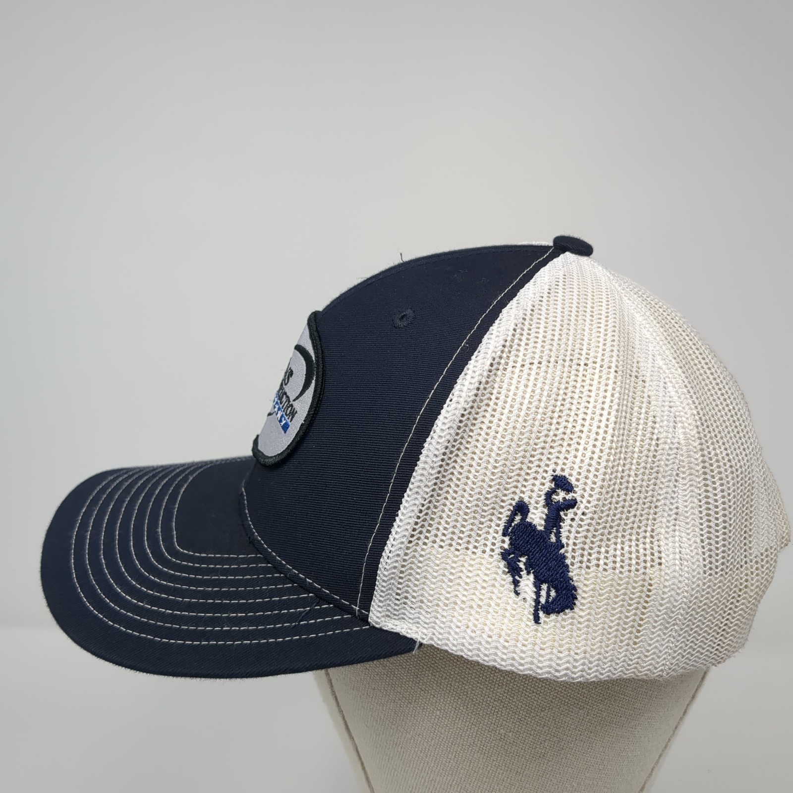 Evans Construction Company Patch Trucker Hat Blue… - image 3