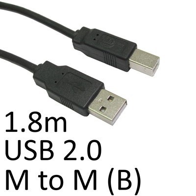 Printer/Scanner Usb A To Usb B Cable 1.8M Black