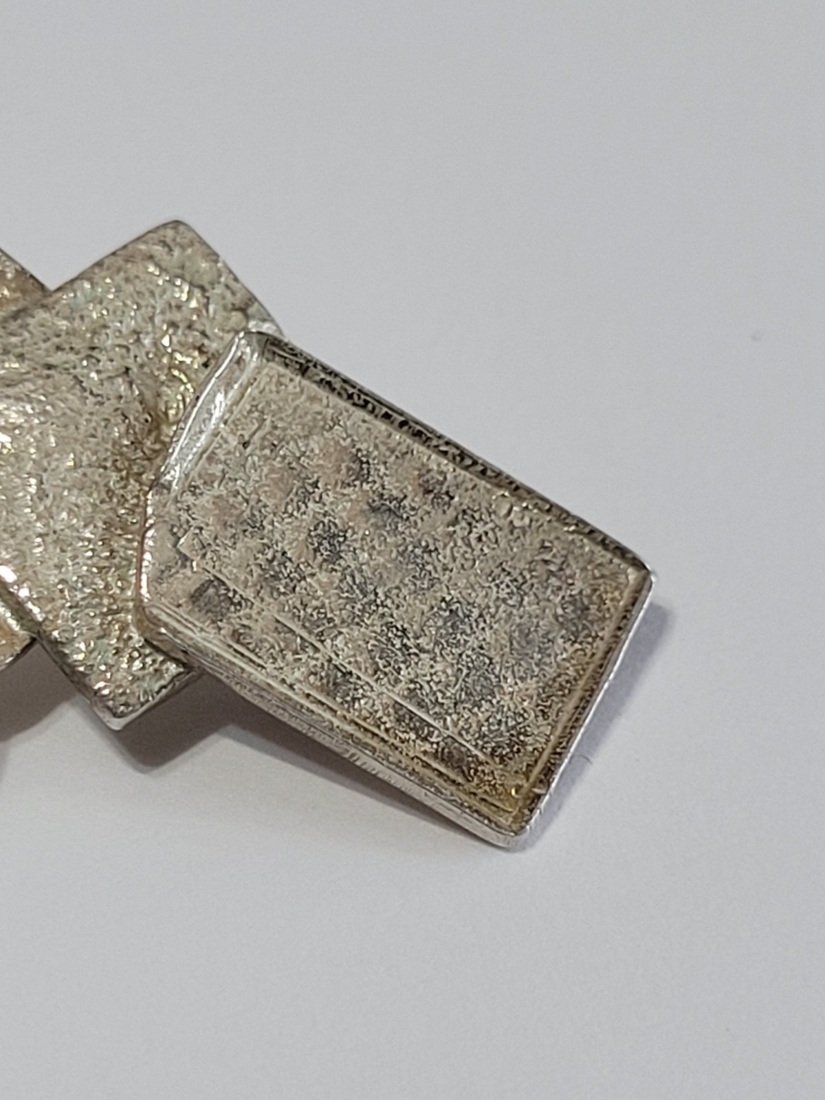 925 Sterling Silver Square Ingots Dangle Earrings… - image 18