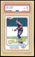 1981 Topps Hockey #18 Jari Kurri Edmonton Oilers PSA 6
