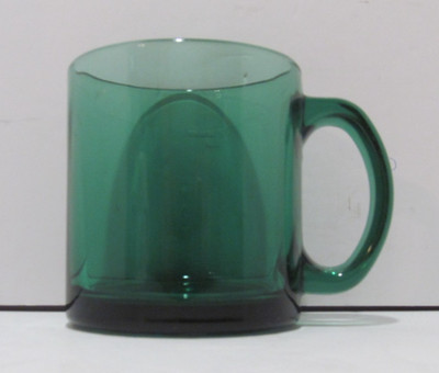 Libbey Emerald Green Glass Coffee Cup Mug - Made In USA