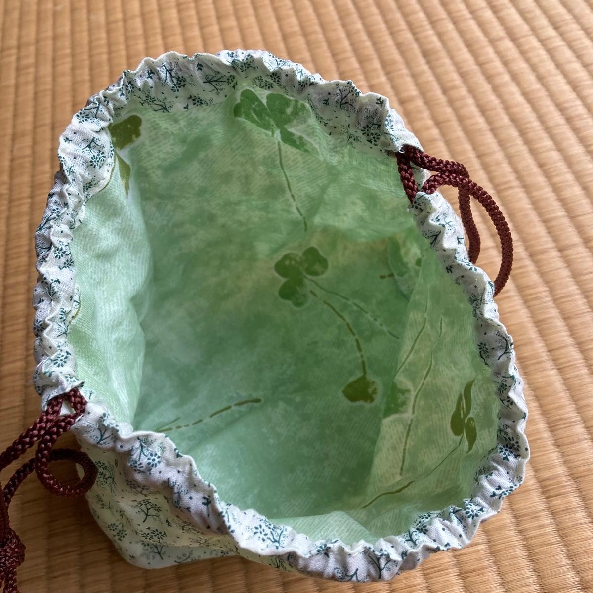 drawstring bag, small flower pattern, Japanese ac… - image 5