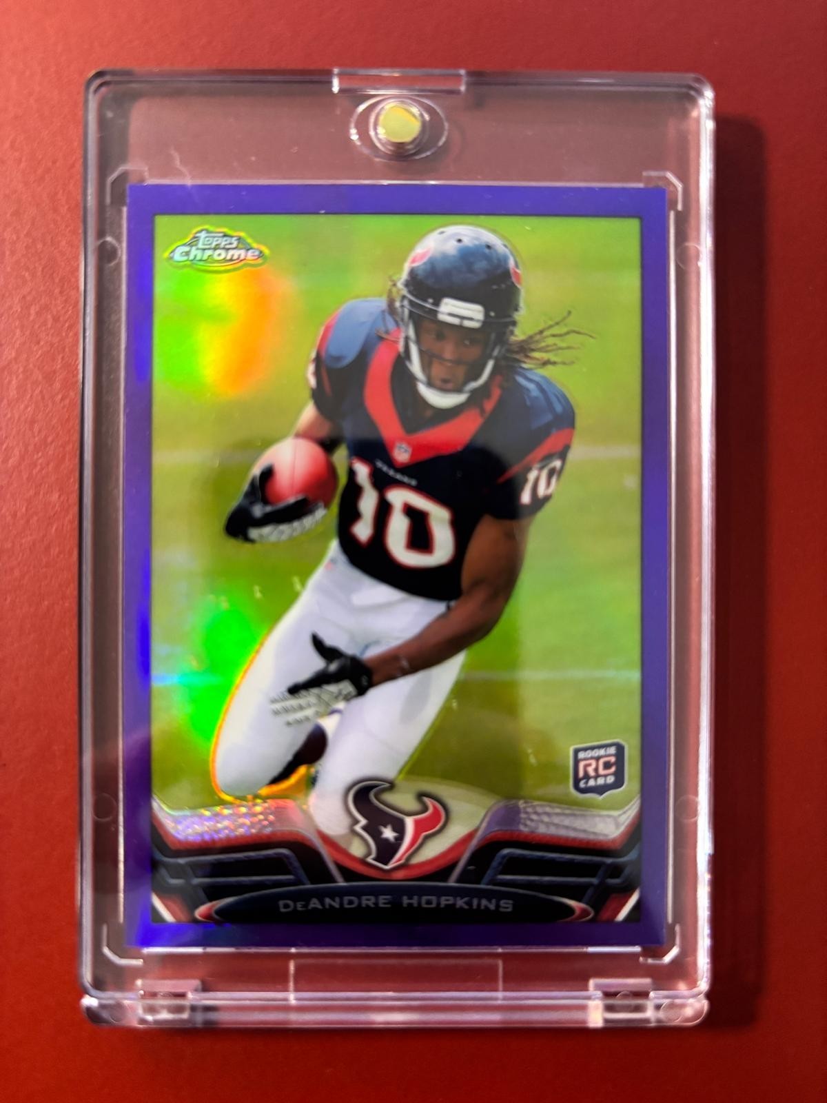 2013 TOPPS CHROME/ DEANDRE HOPKINS/ PURPLE REFRACTOR/ 190/499