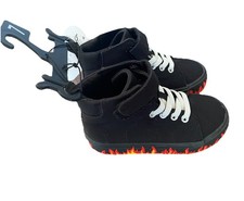 NWT Toddler Size 7 Wonder Nation Canvas High Tops With Flames Memory Foam NEW