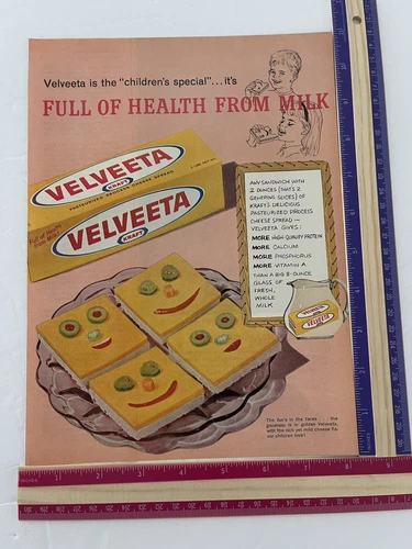 Vintage 1963 Print Ad Velveeta Cheese Advertisement - Picture 2 of 2