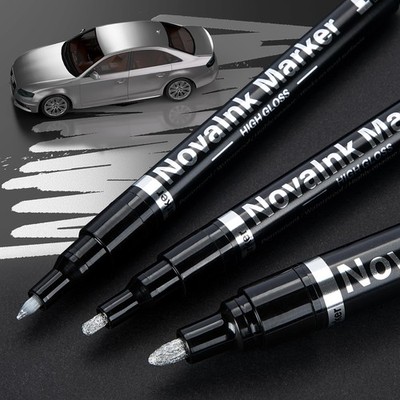 KERIFI 3pcs Silver Liquid Mirror Chrome Markers Permanent Art Liquid Chrome M...