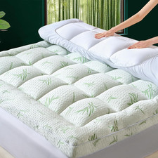 3 Inch Queen Mattress Topper, Cooling Pillow Top Matress Topper for Back Pain Re