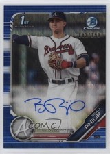 2019 Bowman Draft Chrome Pick Blue Wave Refractor 103/150 Beau Philip Auto 13c1
