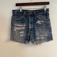 Vintage orange tab Levi  s cut off shorts size 33