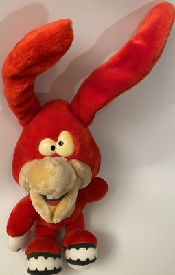 Dominos Pizza Avoid the Noid Red Plush Rare Stuffed Toy Mascot 1987 16  vintage