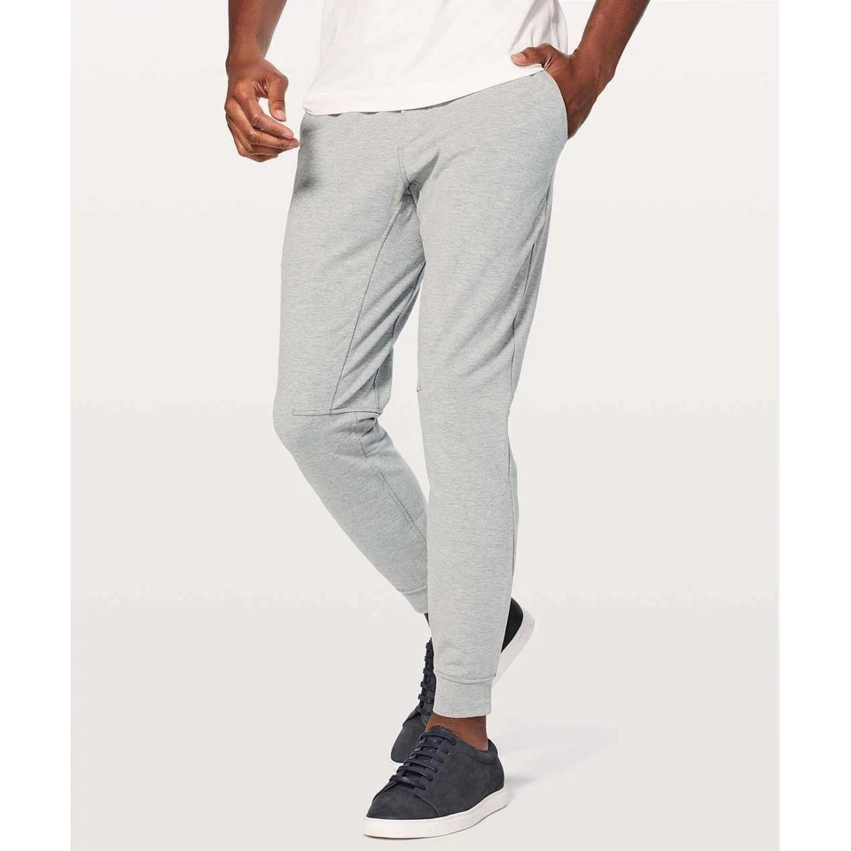 Pantalones deportivos deportivos Lululemon City para hombre talla M gris jaspeado salón Foto 2 de 4