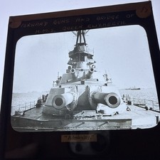 Antique WW1 Magic Lantern Slide HMS Queen Elizabeth Forward Guns