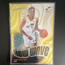 Panini New Wave Cody Williams #5 Utah Jazz Basketball 2024-25 Rookie Insert Card