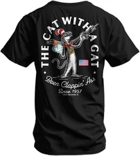 Men's Graphic Tees The Cat with A Gat Men’s Graphic T-Shirts