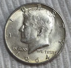 1964 D Kennedy Silver Half Dollar. Estimated Almost Uncirculated 58. A0852.