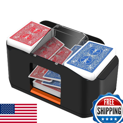 YOOUT Automatic Card Shuffler for 2 Decks - Rechargeable & Ultra-Quiet Electric 