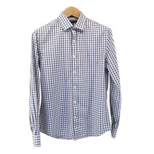 Tommy Hilfiger Mens Slim Fit Stretch Plaid Button Down Shirt Medium 15.5 34-35